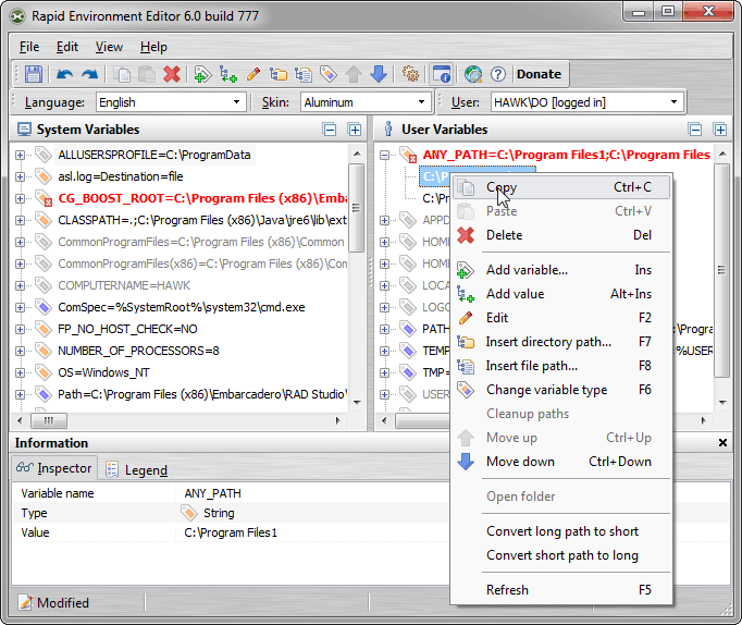 Click to view Rapid Environment Editor 6.1.0.812 screenshot